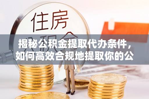池上揭秘公积金提取代办条件，如何高效合规地提取你的公积金
