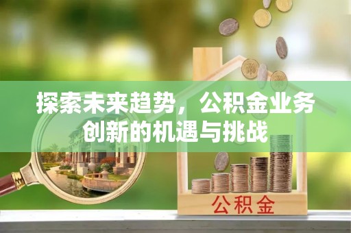 池上探索未来趋势，公积金业务创新的机遇与挑战