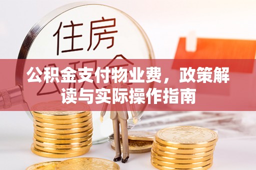池上公积金支付物业费，政策解读与实际操作指南