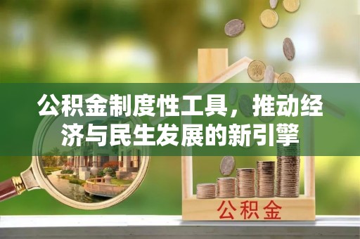池上公积金制度性工具，推动经济与民生发展的新引擎