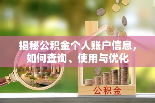 池上揭秘公积金个人账户信息，如何查询、使用与优化