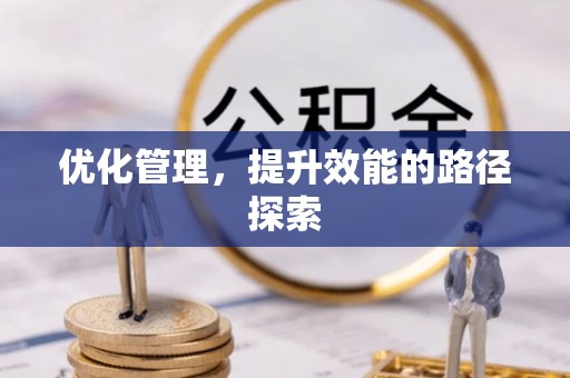 池上优化管理，提升效能的路径探索