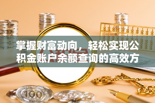 池上掌握财富动向，轻松实现公积金账户余额查询的高效方式