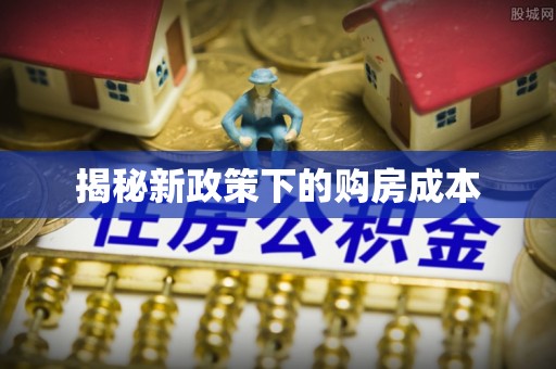 池上揭秘新政策下的购房成本