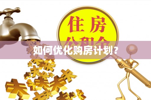 池上如何优化购房计划？