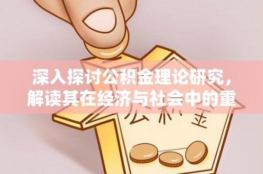 池上深入探讨公积金理论研究，解读其在经济与社会中的重要角色
