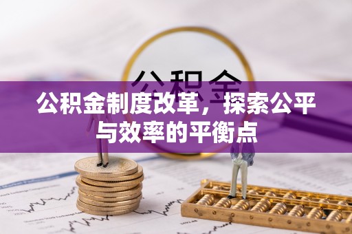 池上公积金制度改革，探索公平与效率的平衡点