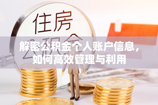 池上解密公积金个人账户信息，如何高效管理与利用