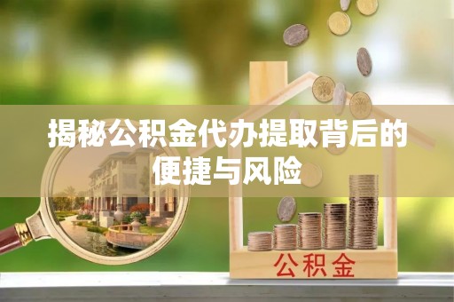 池上揭秘公积金代办提取背后的便捷与风险