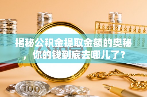 池上揭秘公积金提取金额的奥秘，你的钱到底去哪儿了？