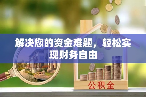 池上解决您的资金难题，轻松实现财务自由