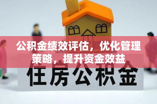 池上公积金绩效评估，优化管理策略，提升资金效益