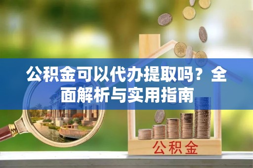 池上公积金可以代办提取吗？全面解析与实用指南