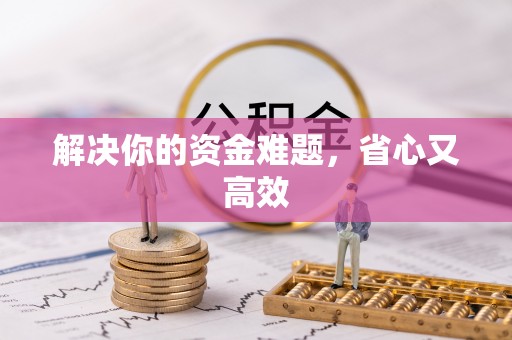 池上解决你的资金难题，省心又高效