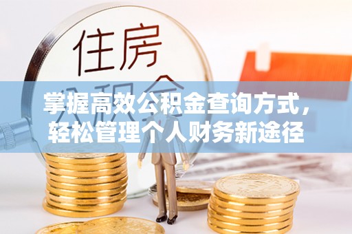 池上掌握高效公积金查询方式，轻松管理个人财务新途径