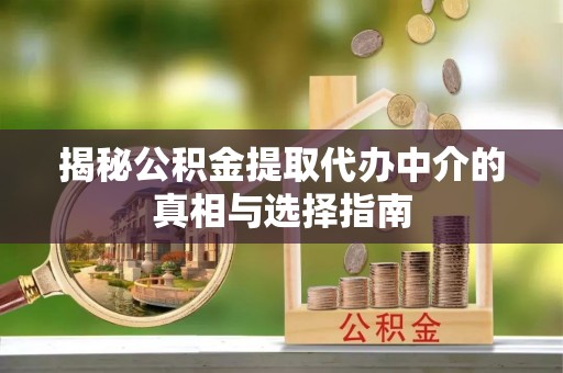 池上揭秘公积金提取代办中介的真相与选择指南