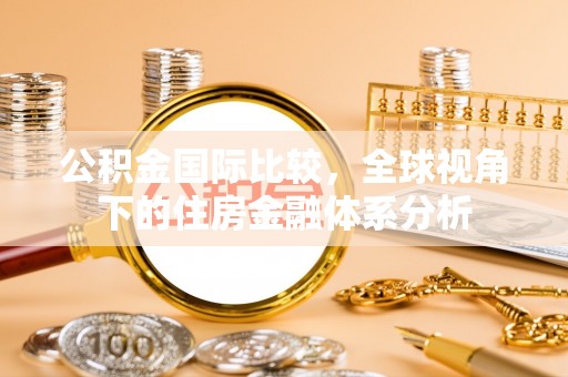池上公积金国际比较，全球视角下的住房金融体系分析